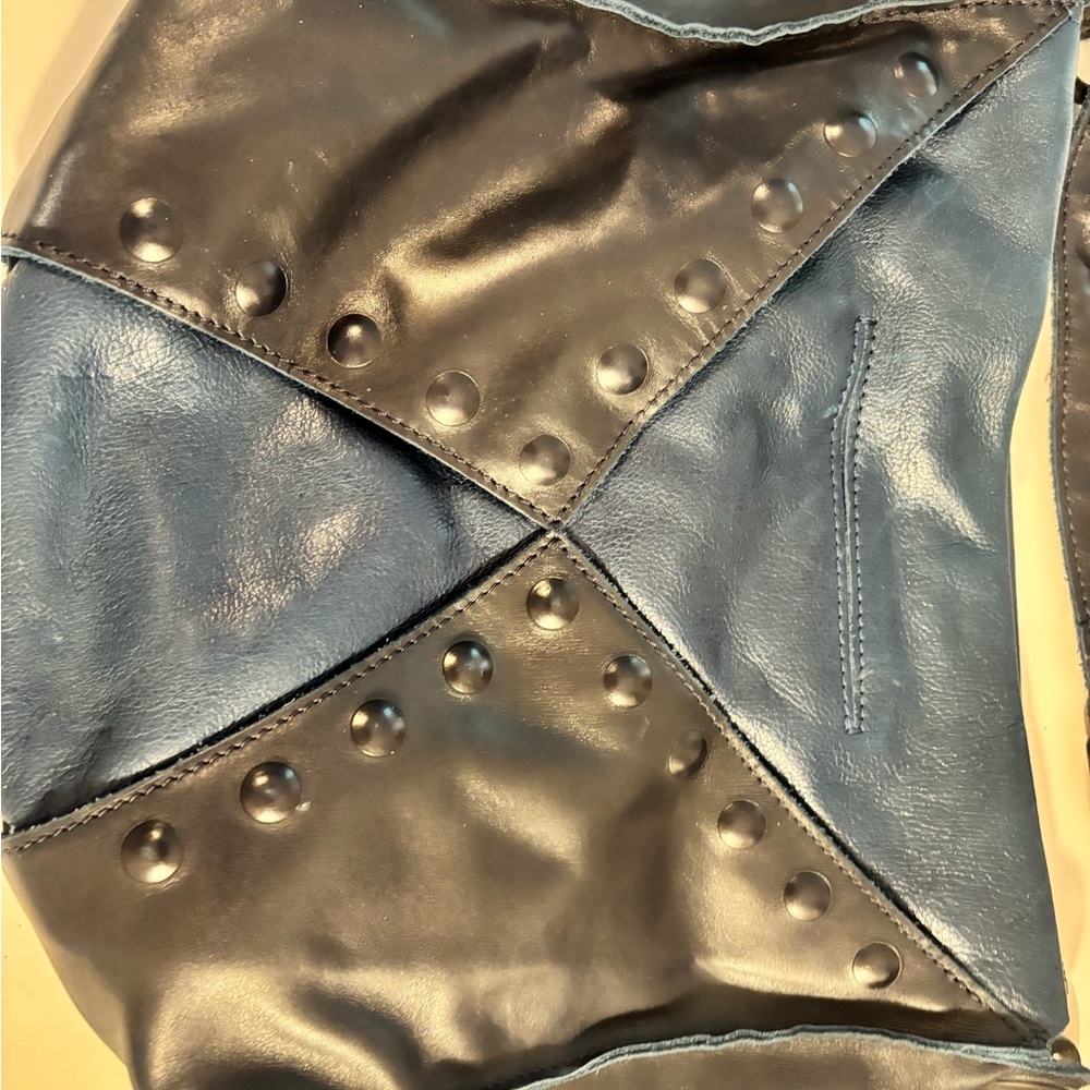 Hammitt Navy & Black Studded Leather Crossbody - Picture 5 of 8